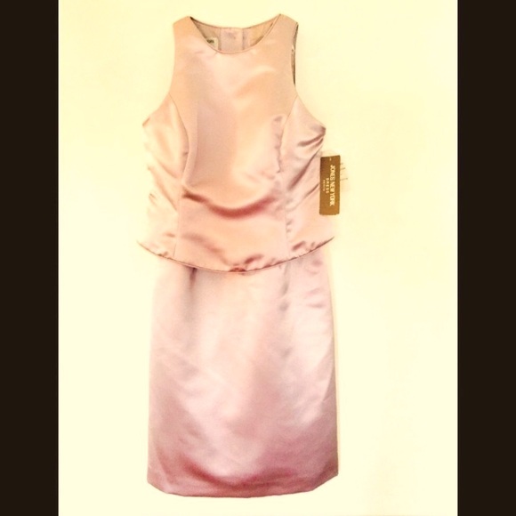 Jones New York  Lavender Satin Dress.  Size 4P - Picture 2 of 8